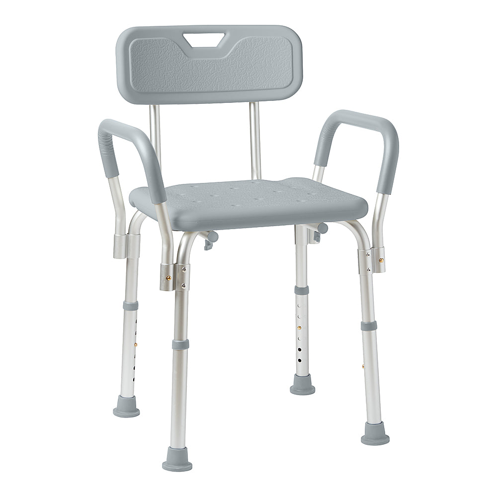 2026 Medline – Shower Chair with Back and Padded Arms – gray