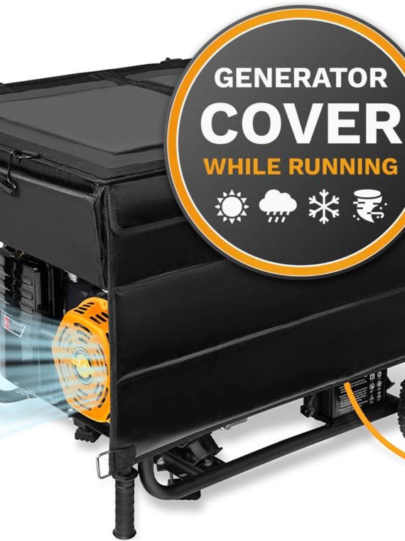 2026 IGAN Generator Tent Running Cover  Ultra Heavy Duty Tarpaulin Enclosure  Portable All-weather Generator Rain Shelter for most 3500w-12000w generators  Black Generator Cover