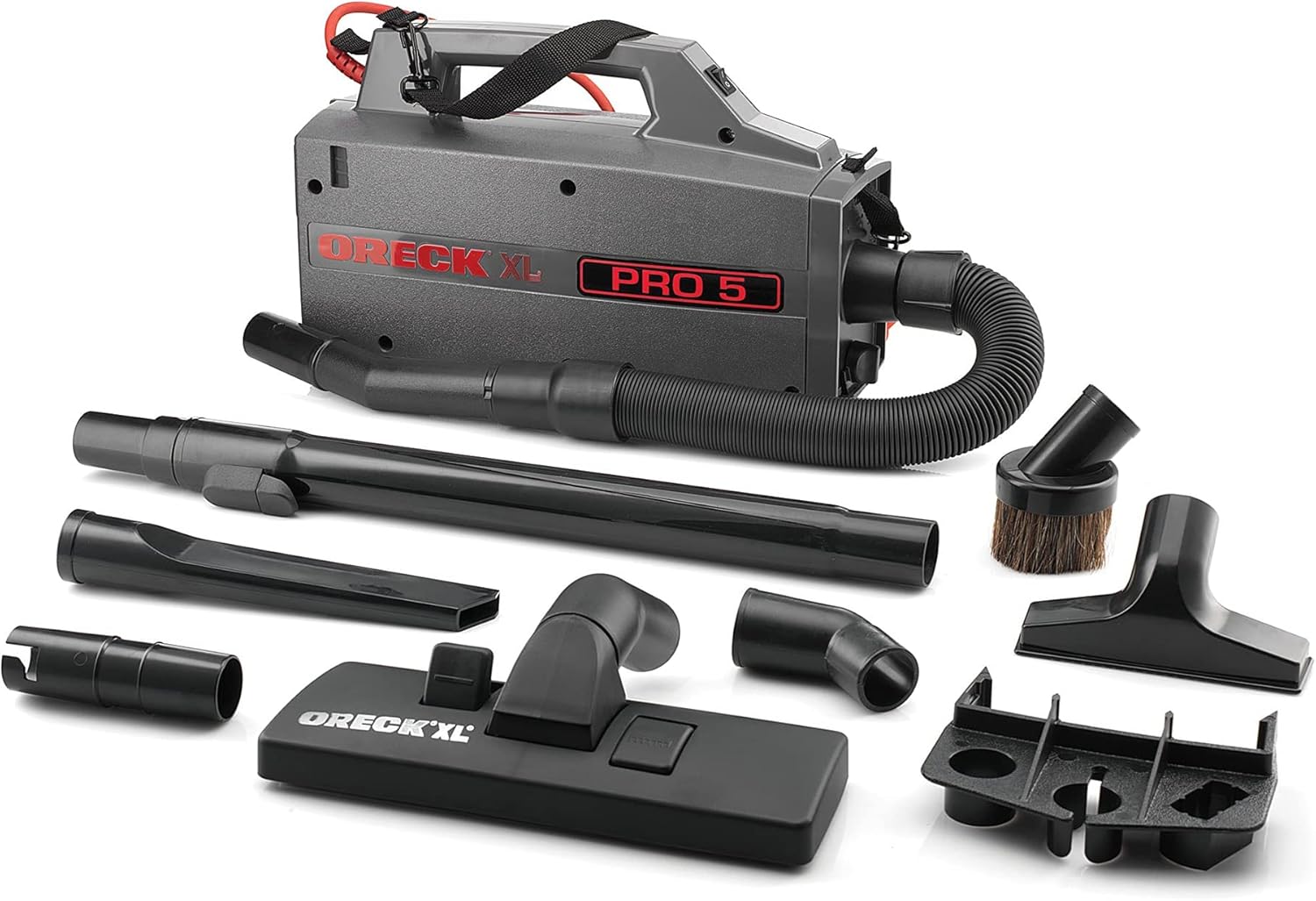 2026 Oreck Commercial XL Pro 5 Super Compact Canister Bagged Vacuum Cleaner with Attachments  Lightweight with Extended Cleaning Reach  Portable Professional Grade  BB900-DGR  Black