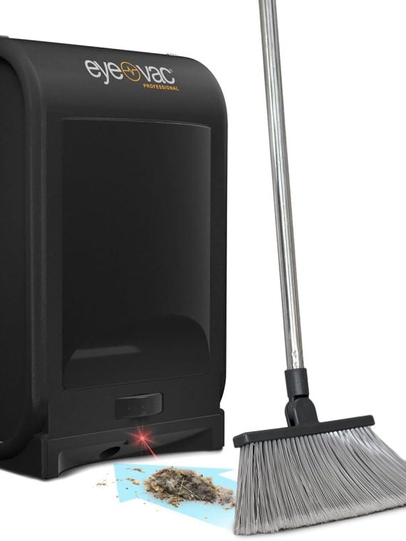 2026 EyeVac Pro Touchless Vacuum Automatic Dustpan – Ultra Fast & Powerful – Great for Sweeping Salon Pet Hair Food Dirt Kitchen  Corded Canister Vacuum  Bagless  Automatic Sensors  1400 Watt (Black)