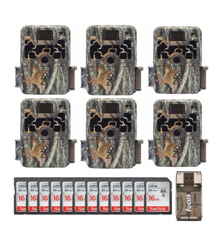 2026 Browning Trail Cameras Dark Ops Extreme (6-Pack) w/ 16GB Cards Bundle   Camouflage
