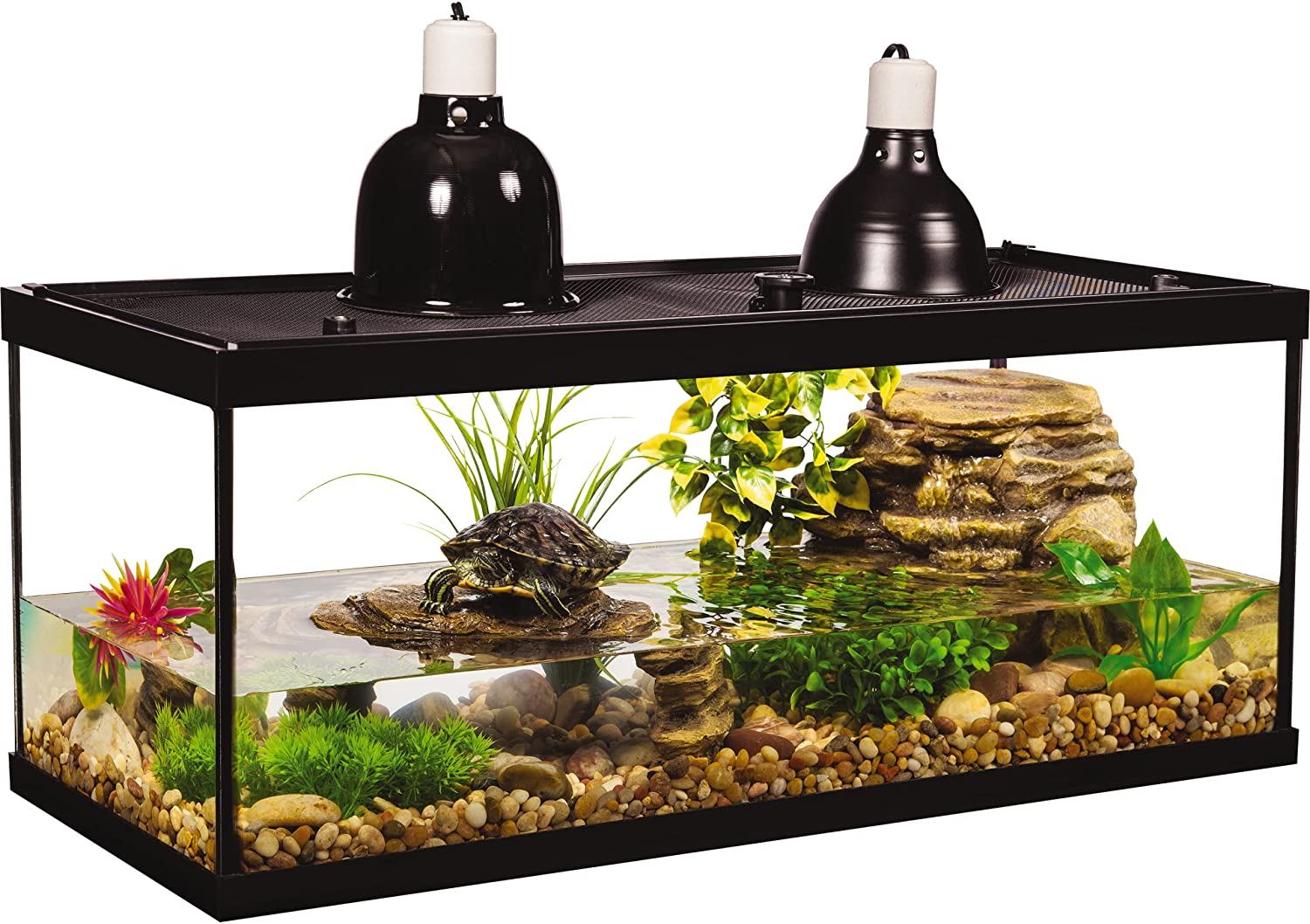 2026 Tetra Aquatic Turtle Deluxe Kit 20 Gallons, aquarium With Filter And Heating Lamps, 30 IN