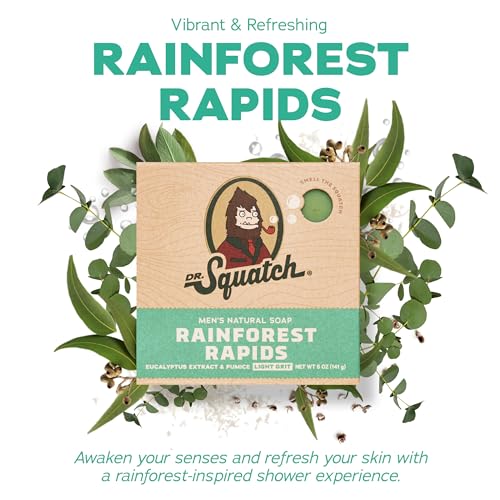2026 Dr. Squatch Men’s Bar Soap Gift Set (10 Bars) – Men’s Natural Bar Soap – Rainforest Rapids  Fresh Falls  Coconut Castaway  Wood Barrel Bourbon  Pine Tar  Birchwood Breeze  Cool Fresh Aloe  and more