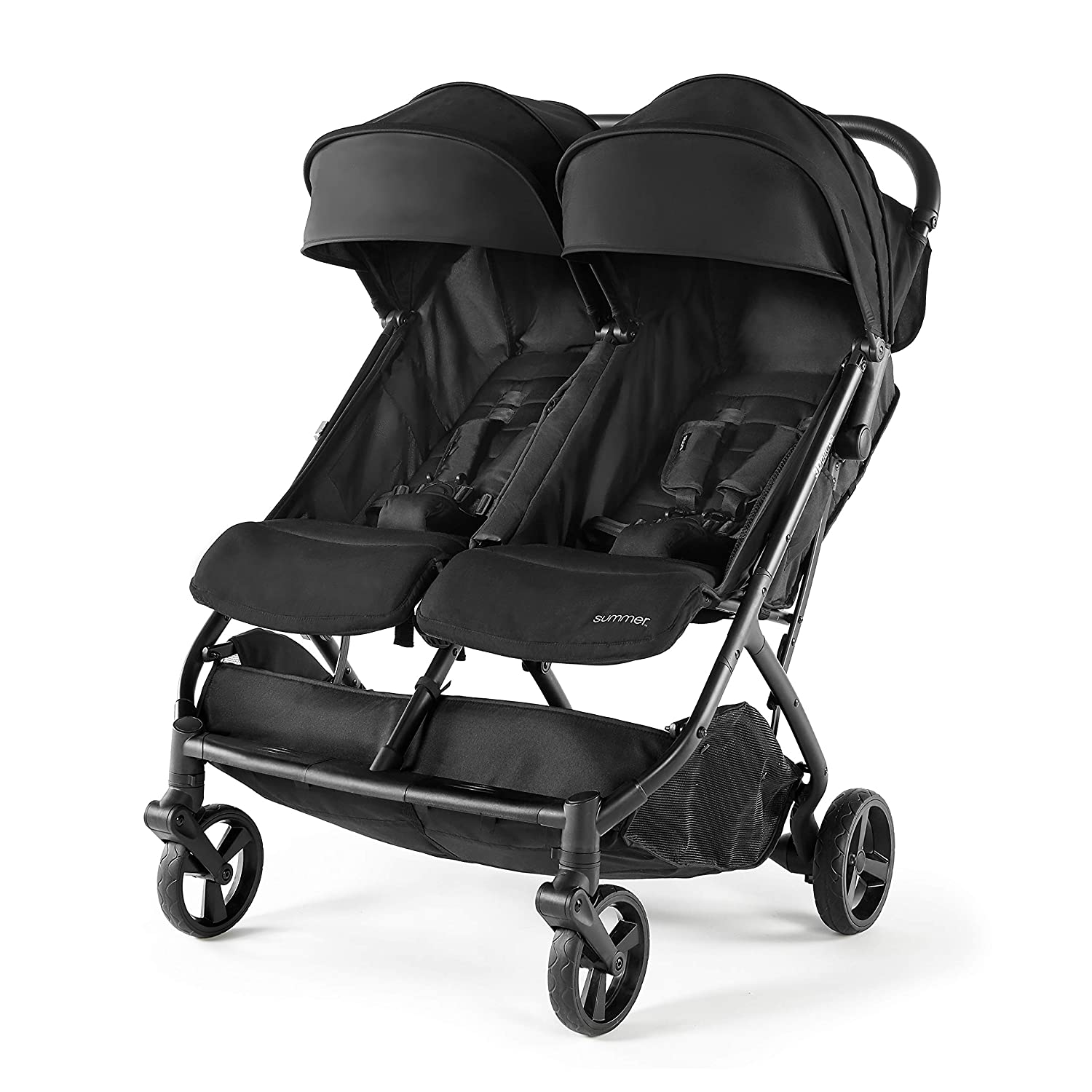 3Dpac CS+ Double Stroller. Black – Car Seat Compatible Baby Stroller – Lightweight Stroller with Convenient One-Hand Fold