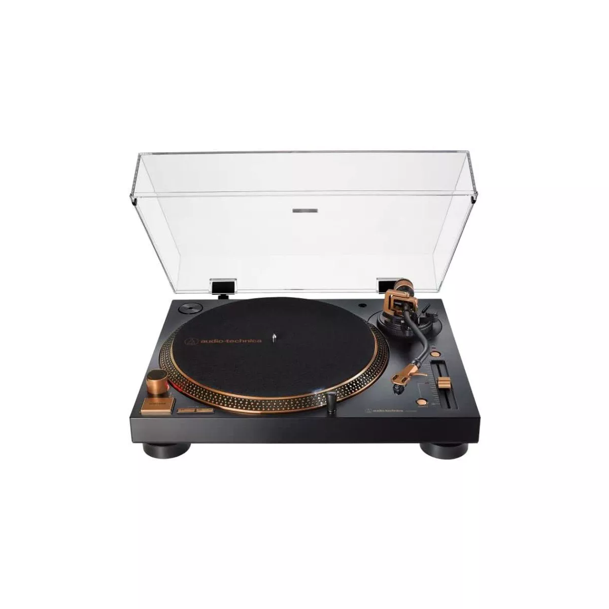 Audio Technica AT-LP120XUSB-BZ Direct Drive USB Turntable. Bronze – 3-Speed. Built-in Preamp. Vinyl to Digital Conversion