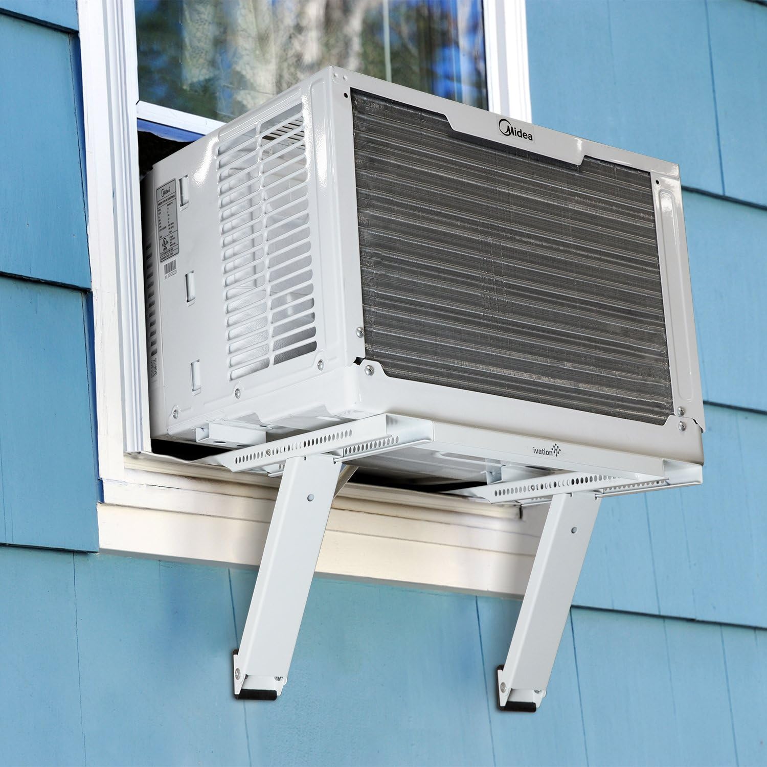 2026 Ivation Air Conditioner Support Bracket  No Tools or Drilling Required – Easy to Install Universal Window AC Mount – Heavy Duty Steel  Holds Up to 200lbs – Fits Single Or Double Hung Windows