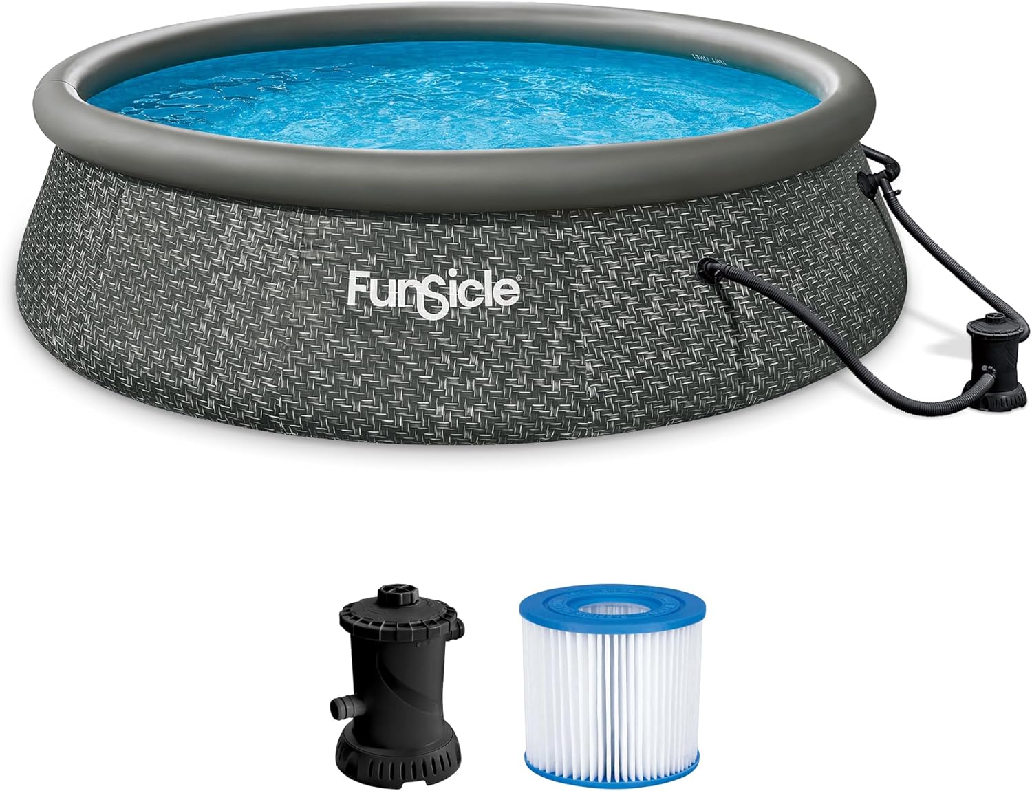 12ft x 36in Quickset Inflatable Ring Pool Set