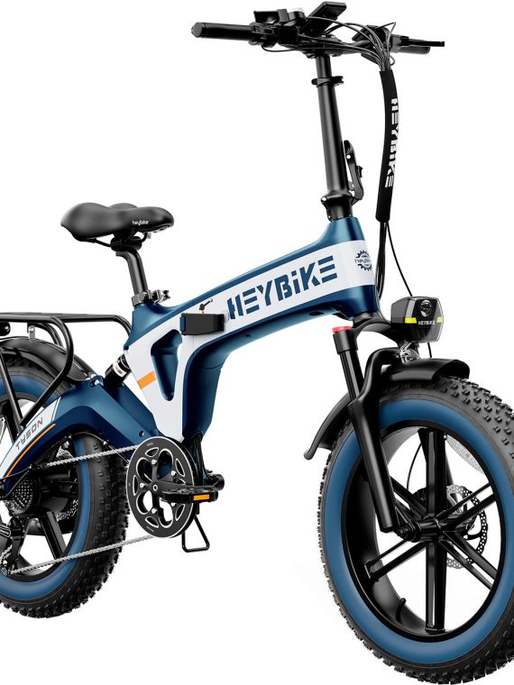 2026 Heybike – Tyson Foldable E-bike w/ 55mi Max Operating Range & 28 mph Max Speed – Blue