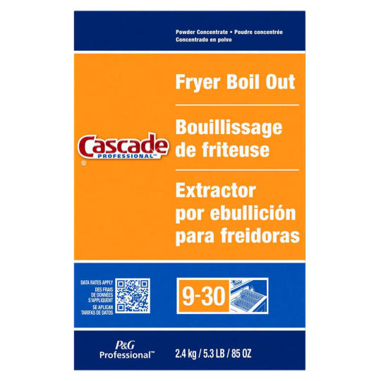 2026 Cascade Professional Fryer Boil Out, Concentrated Powder, 85 oz. Box, 6/Case
