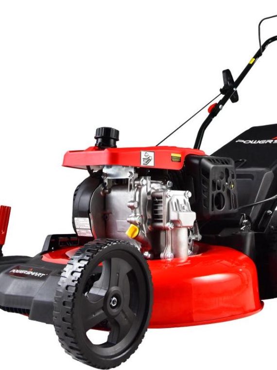 2026 PowerSmart 209CC Engine 21 3-in-1 Gas Powered Push Lawn Mower DB2194PH with 8 Rear Wheel, Rear Bag, Side Discharge and Mulching