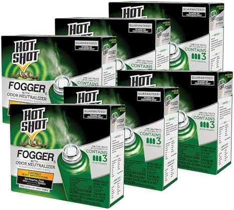 2026 Hot Shot Pest Control Fogger  Kills Roaches  Ants  Spiders & Other Insects On Contact  Controls Heavy Infestations Indoorsy  6-pack – 18-count