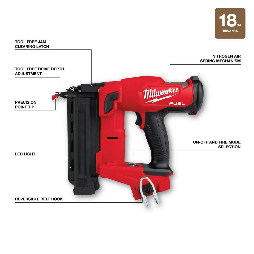 2026 Milwaukee M18 FUEL 18-Volt Lithium-Ion Brushless Cordless Combo Kit (10-Tool) W/(2) 5.0 Ah Batteries, (1) Charger, (2) Tool Bags