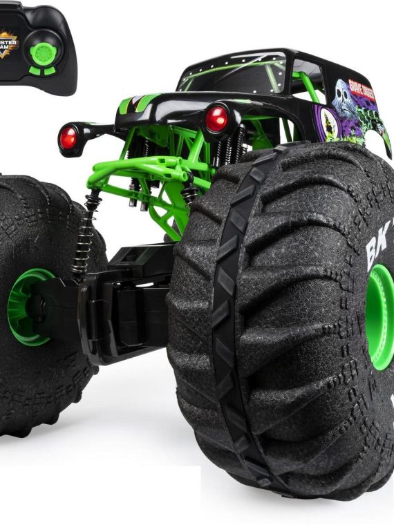2026 Monster Jam, Official Mega Grave Digger All-Terrain Remote Control Monster Truck with Lights, 1: 6 Scale, Kids Toys for Boys