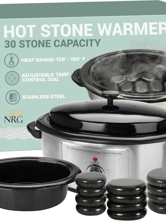 2026 NRG Professional Hot Stone Warmer for Massage Therapy  6 Quart – Hot Stone Heater Hot Stones Warmer Massage Stone Heater Massage Stone Warmer Massage Accessories – Adjustable Temperature Control