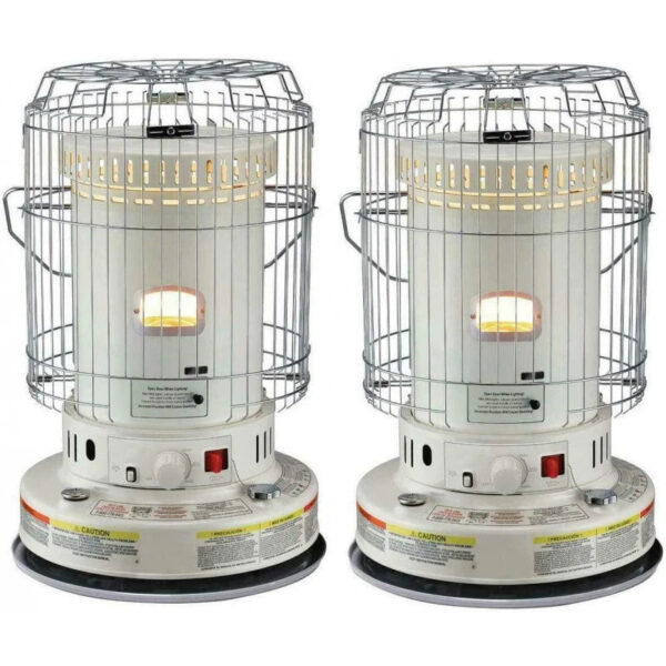2-Units Portable Indoor Kerosene Heater, 23,800-BTU Convection Space Heaters