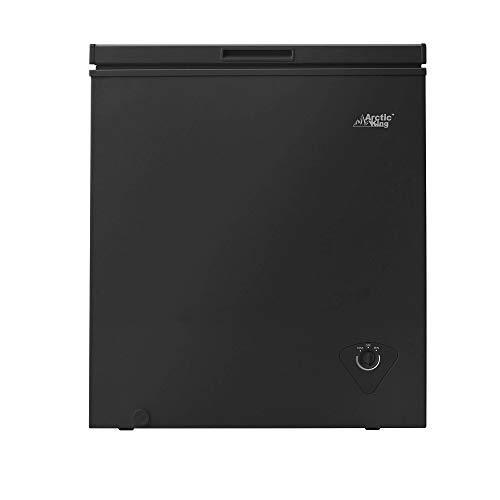 Arctic King 5 Cu Ft Chest Freezer Black. Energy-Efficient. Compact with Removable Basket for Home or Business