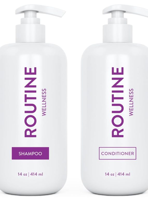 2026 Shampoo and Conditioner Set for Stronger Hair – Vegan  All Natural Biotin Shampoo with Nourishing Oils and Vitamins – Rose Hips 14oz (Pack of 2)