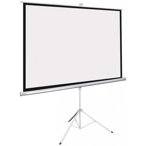 QWERTOUY 120′′ 4:3 Tripod Projector Screen Theater Office Pull Down Projection