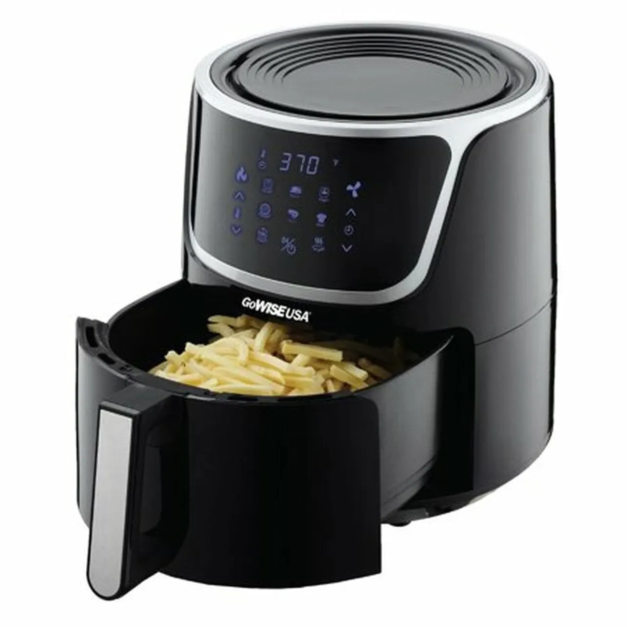 GoWISE GW22956 7-Quart Electric Air Fryer with Dehydrator and Stackable Racks | Black