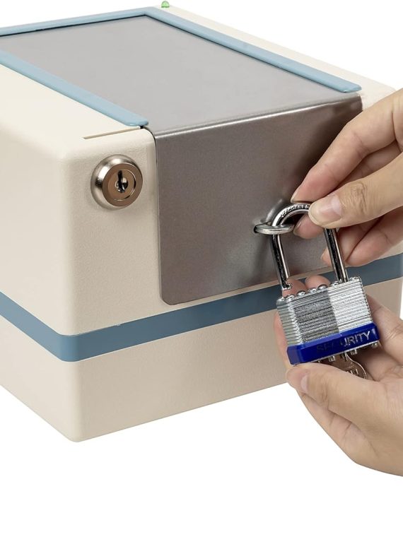 2026 Tamper-proof automatic pill dispenser – metal safety lid with padlock