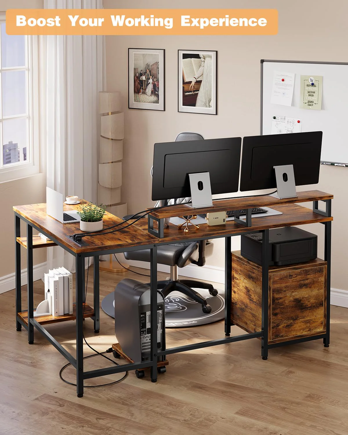 Garvee L Shaped Computer Desk, 67