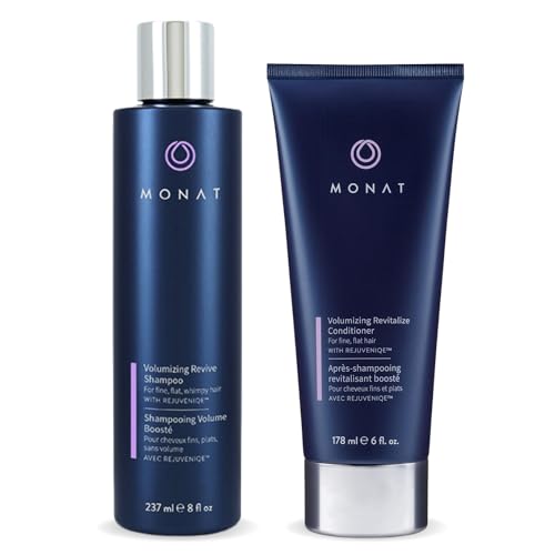 2026 MONAT Volumizing Duo – Revive Shampoo & Revitalize Conditioner Set Infused with REJUVENIQE® – Amplify & Nourish Fine Hair  Vegan UV Protectant  8 fl. oz. Shampoo & 6 fl. oz. Conditioner