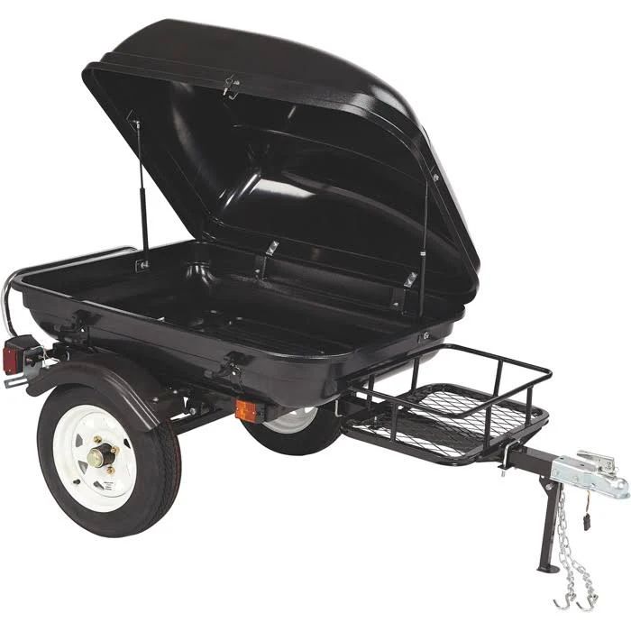 2026 Ultra-Tow Tag-Along Pull Behind Motorcycle Cargo Trailer - Steel Frame, 16.6 cu.ft. Storage, 600-lb. Load Capacity 3806S118