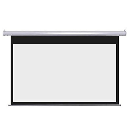 Electronic Wall/Ceiling Matte White Mountable Motorized Projection Screen w/ Remote (100′′ 16:9 Aspect Ratio)