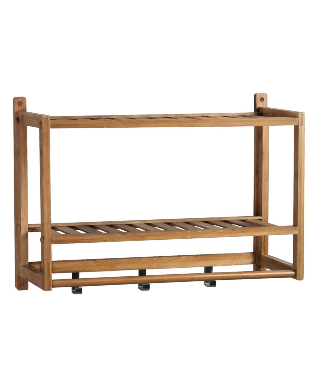 Gallerie Decor Natural Spa Bamboo Wall Organizer - White