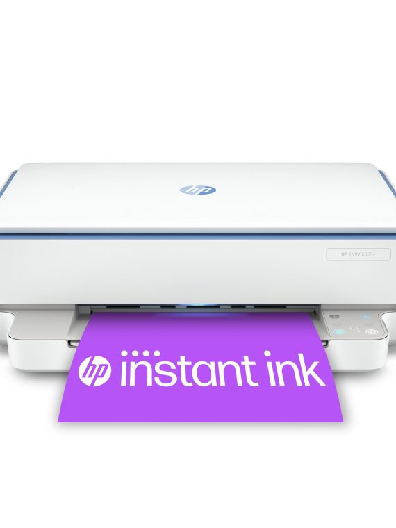 2026 HP – ENVY 6065e Wireless All-in-One Inkjet Printer with 6 months of Instant Ink included with HP+ – White