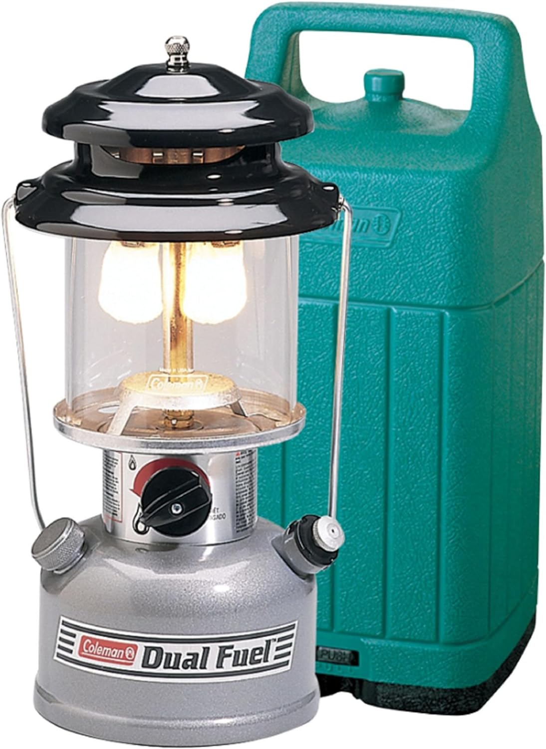 2026 Coleman Premium Dual Fuel Lantern with Carry Case  Portable Lantern with Adjustable Brightness includes Handle  Mantles  Filter Funnel  and Carry Case; Great for Camping  Power Outages  & Emergencies