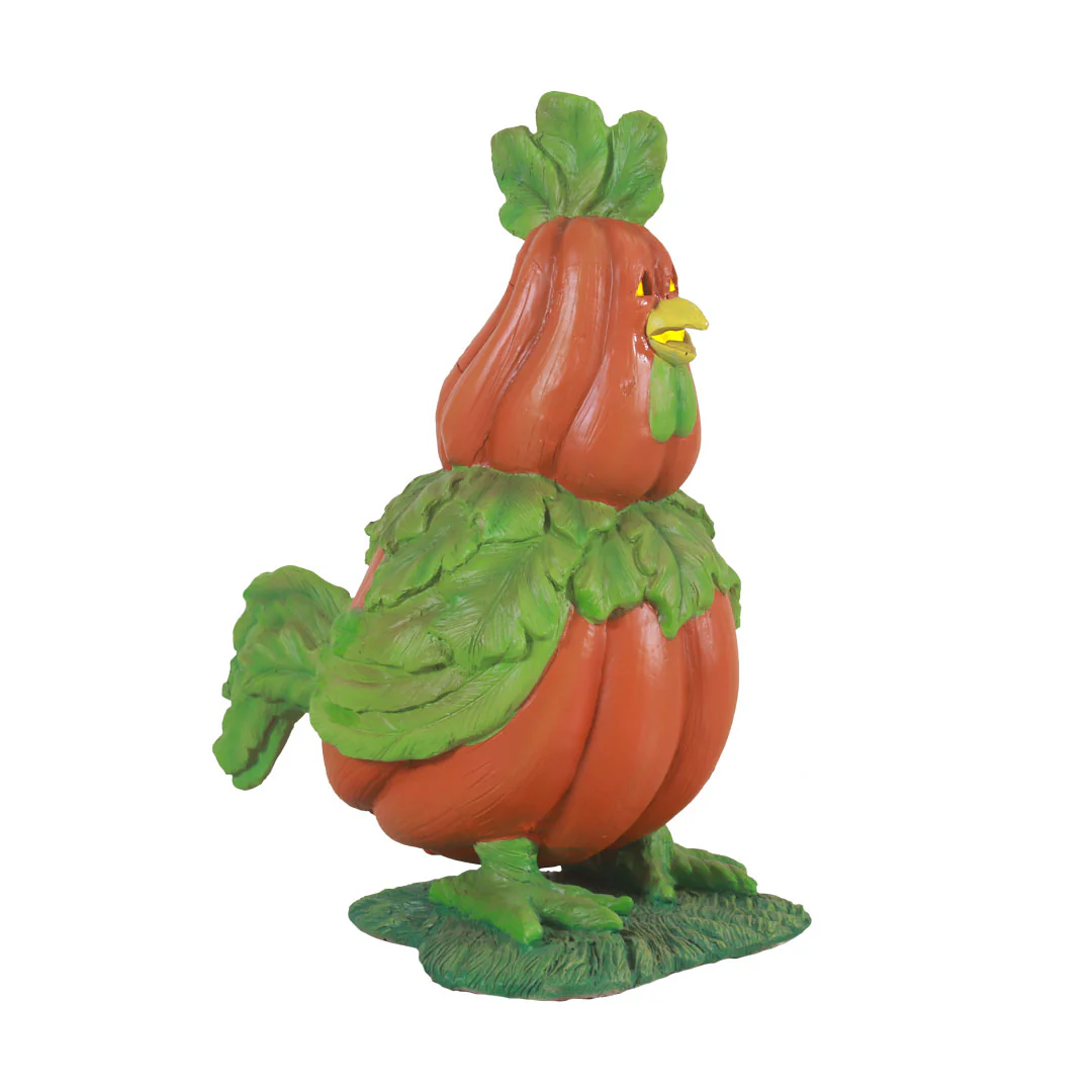 Pumpkin Rooster Decor for Halloween and Thanksgiving Decors