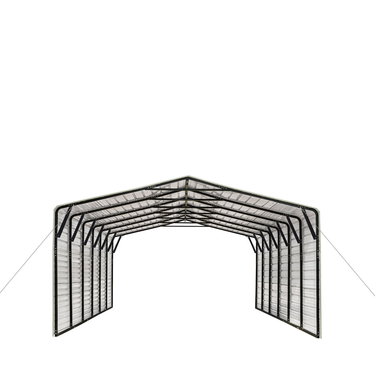 2026 TMG-CP2030F 20' x 30' All-Steel Carport Shed With 10' Enclosed Sidewalls
