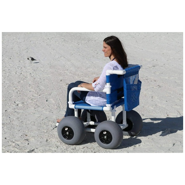 2026 Beach/All Terrain Wheelchair, 12" Balloon Tires for Soft Sand, Easily Disassembles
