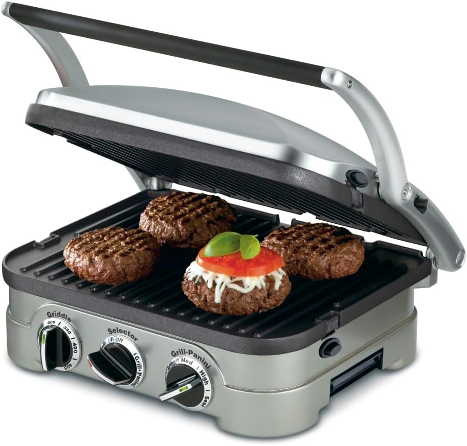 2026 Cuisinart Panini Press  Stainless Steel Griddler  Sandwich Maker & More  5-IN-1  GR-4NP1