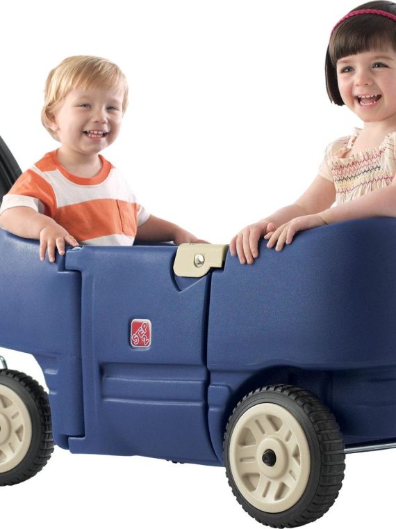 2026 Step2 Wagon for Two Plus Pull Wagon for Kids, Blue
