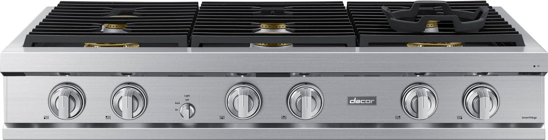 2026 Dacor – Transitional 48′′ Built-In Gas Rangetop with 6 Burners – Silver Stainless Steel