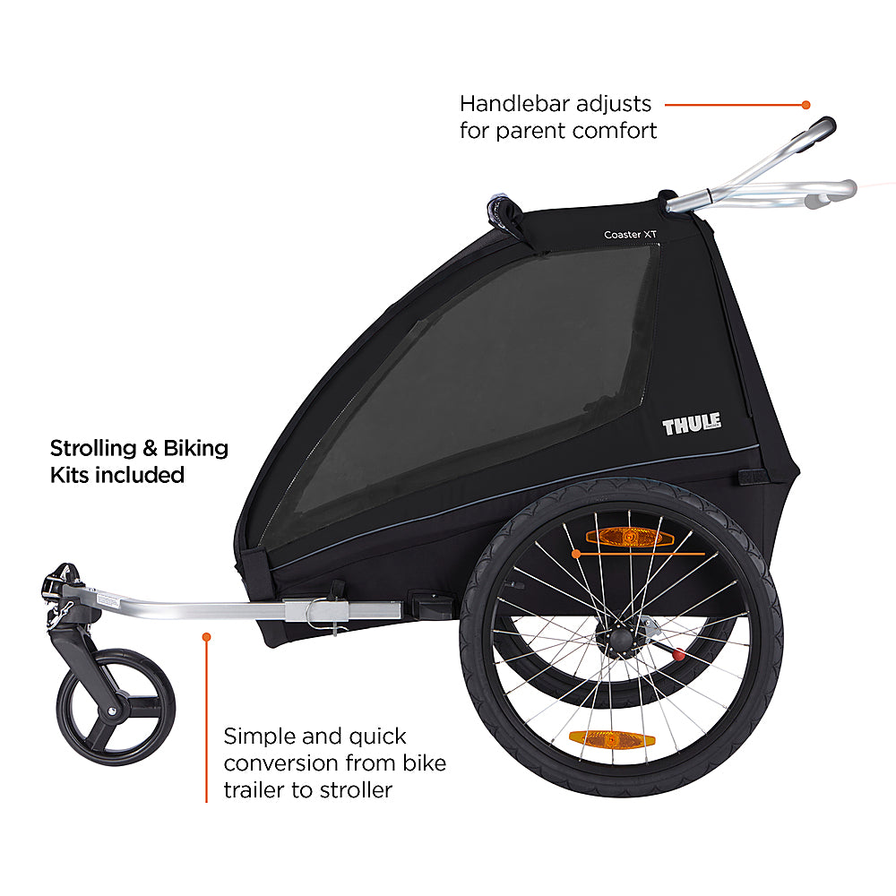 2026 Thule – Coaster XT 2-Seat Bicycle Trailer and Stroller – Black