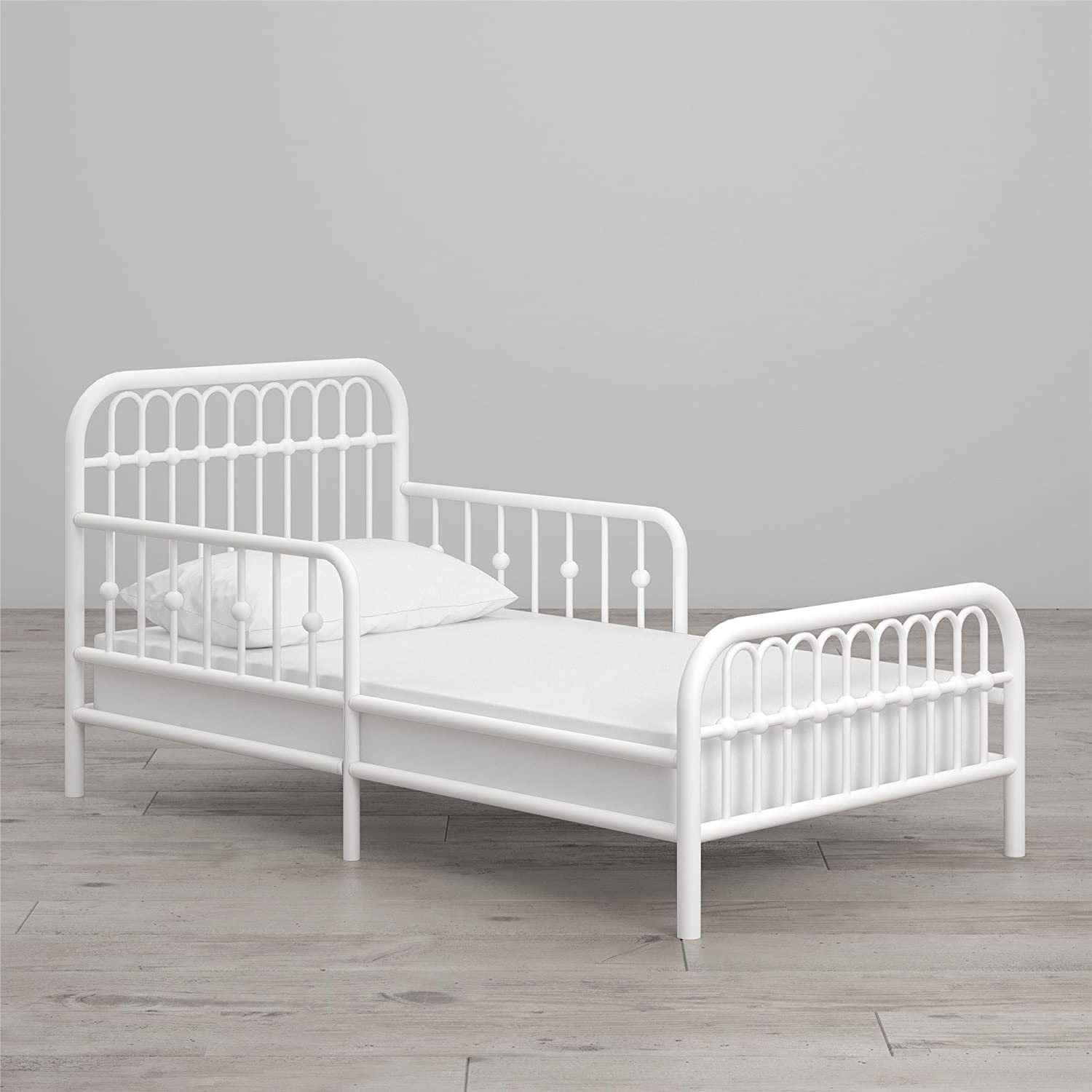 2026 Little Seeds Monarch Hill Ivy Metal Toddler Bed, White