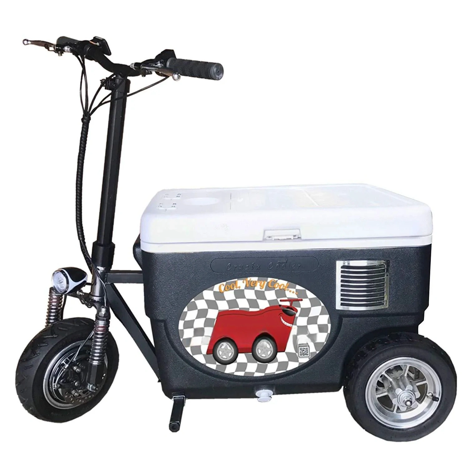 CZHBBLACK Sport 500W 48V 3 Speed Motorized Ice Chest Scooter Black New