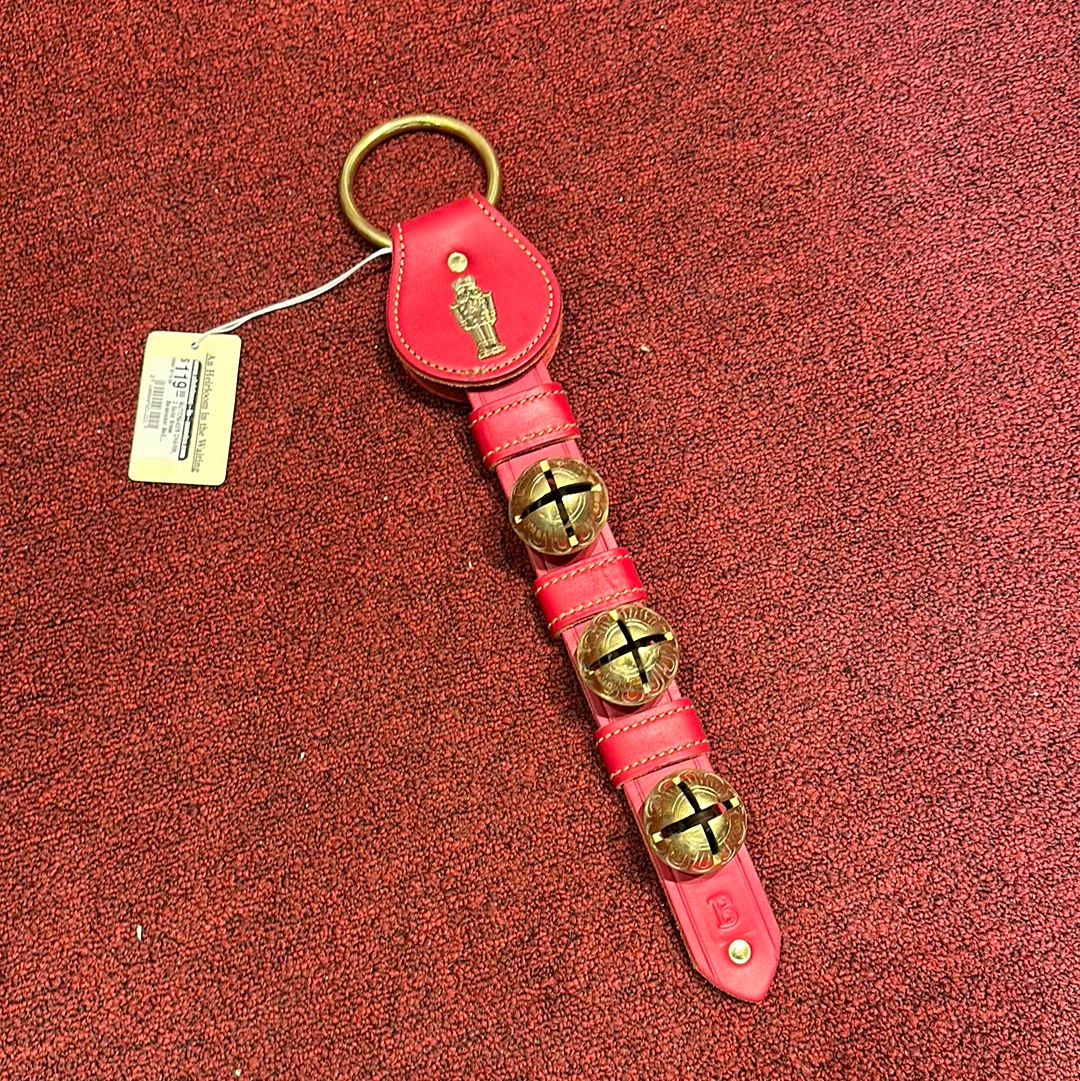 Nutcracker Charm w/3 Solid Brass Bells on Ring-Top