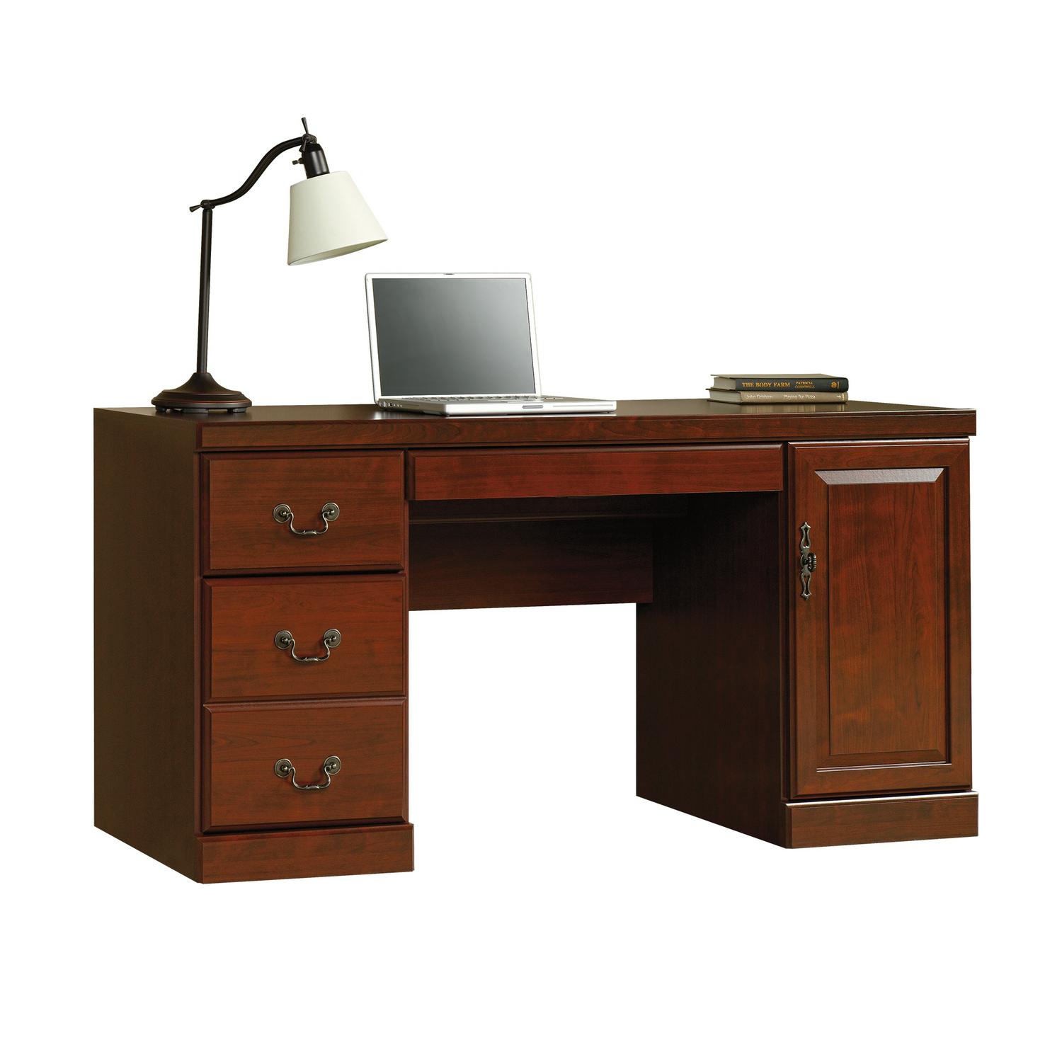 2026 Sauder Heritage Hill Computer Credenza Desk, Classic Cherry Finish