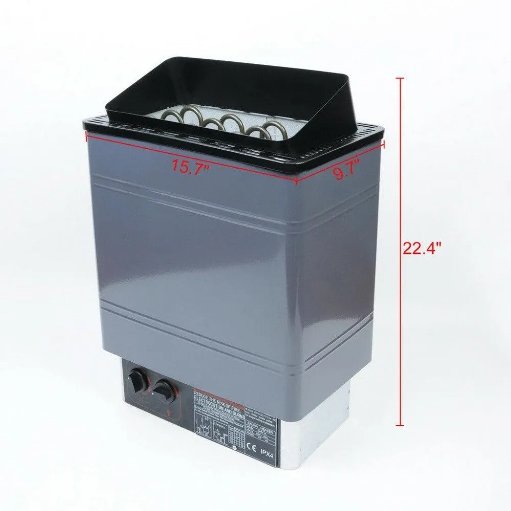 PAS Sauna Heater Stove Wet / Dry Spa 6KW 8KW 9KW Internal Control Aluminum Panel