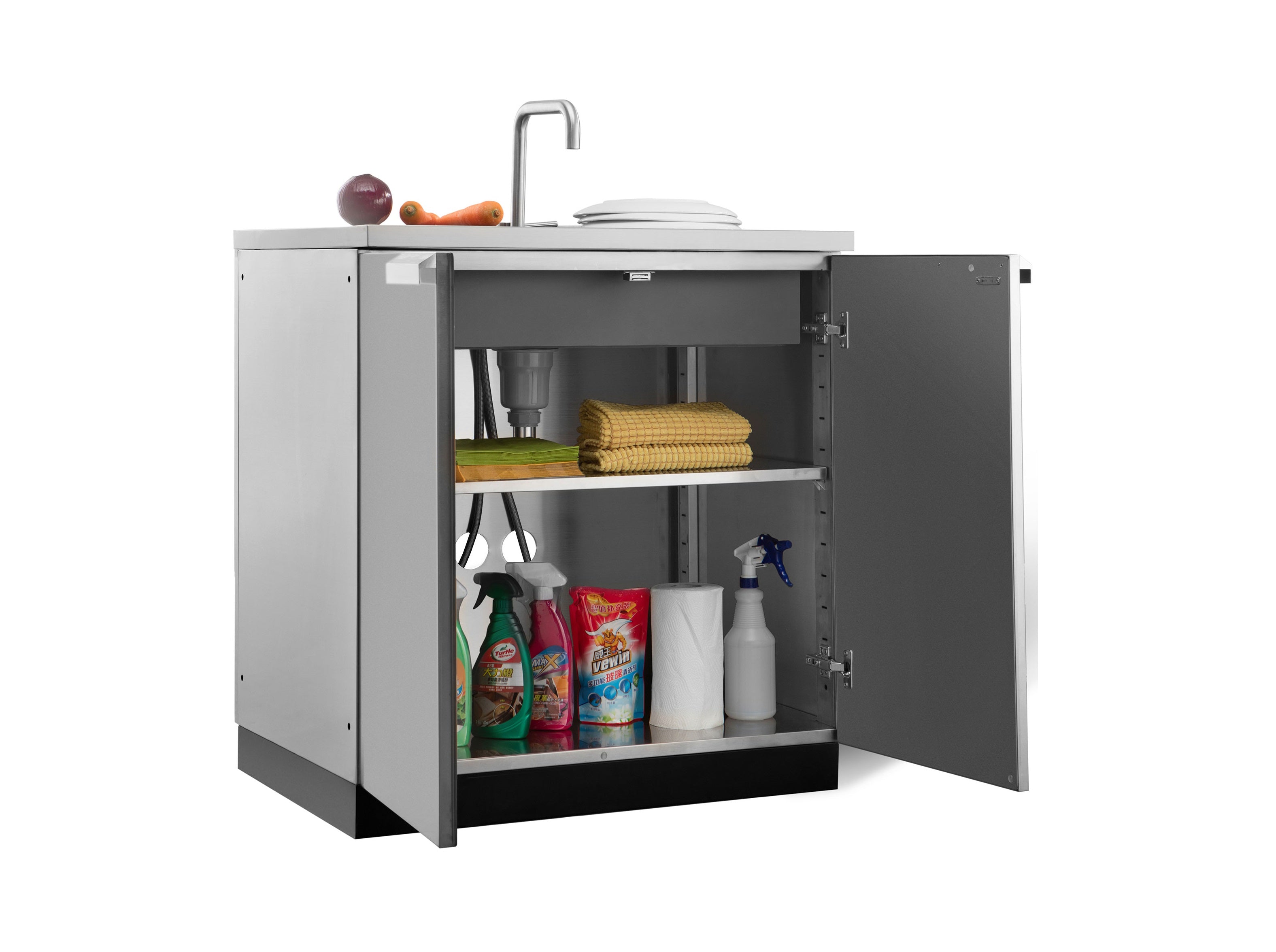 2026 Outdoor Kitchen Stainless Steel Sink Cabinet