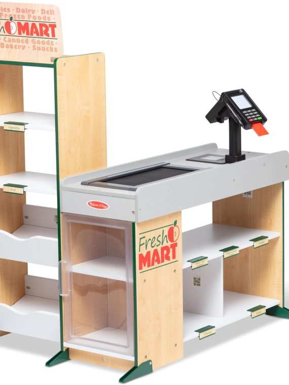 2026 Melissa & Doug Freestanding Wooden Fresh Mart Grocery Store – FSC Certified