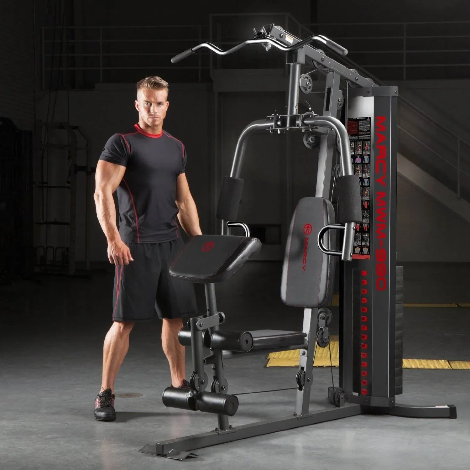Marcy Dual-Functioning Full Body 150lb Stack Home Gym Workout Machine MWM-990