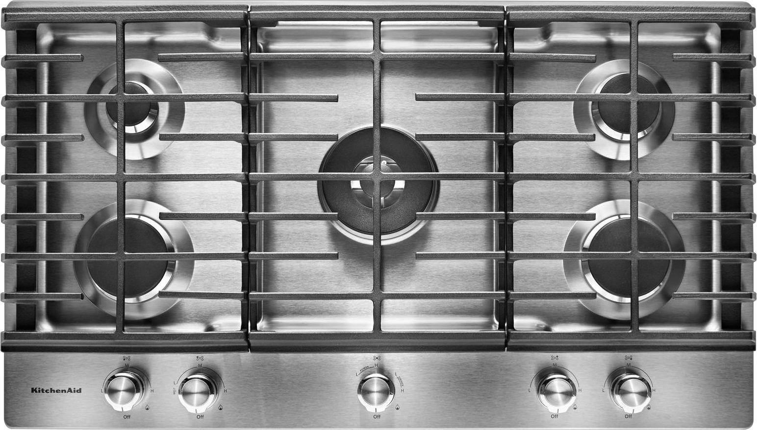 2026 KitchenAid – 36′′ Built-In Gas Cooktop – Stainless Steel