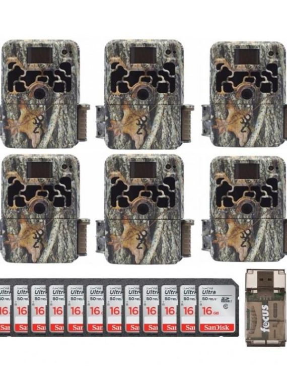 2026 Browning Trail Cameras Dark Ops Extreme (6-Pack) w/ 16GB Cards Bundle   Camouflage