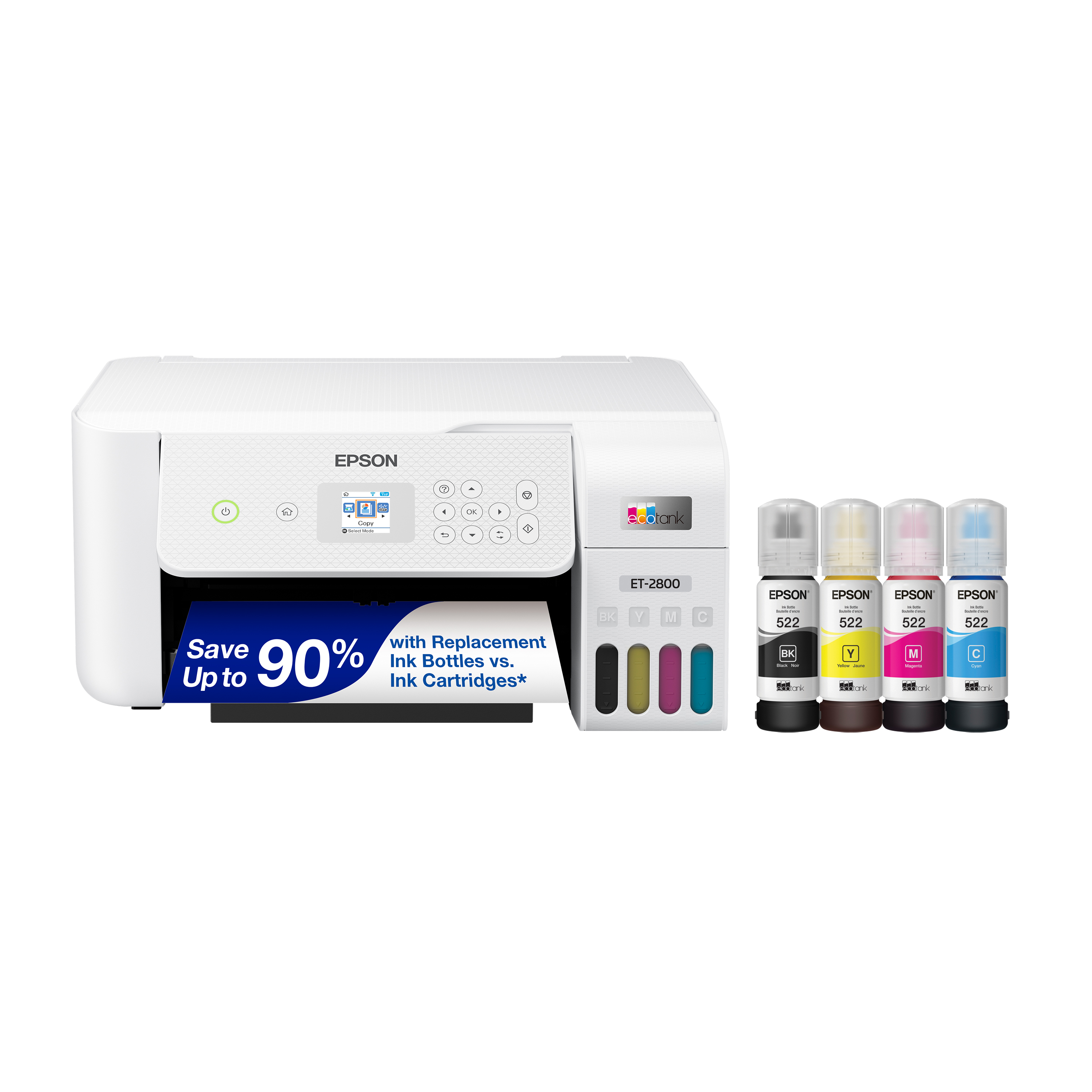 2026 Epson – EcoTank ET-2800 Wireless All-in-One Supertank Inkjet Printer – White