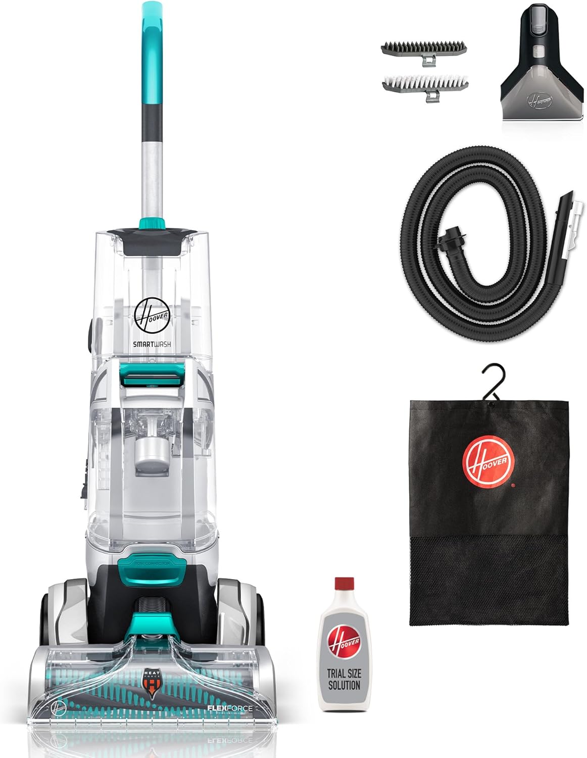 2026 Hoover SmartWash+ Automatic Carpet Cleaner Machine  for Carpet and Upholstery  Deep Cleaning Carpet Shampooer  Carpet Deodorizer and Pet Stain Remover FH52000  Turquoise